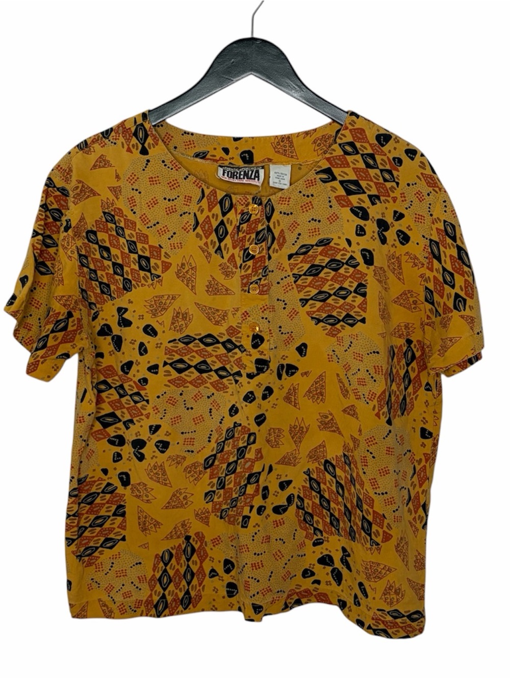Vintage Forenza Tribal Aztec Popover Top Womens Small